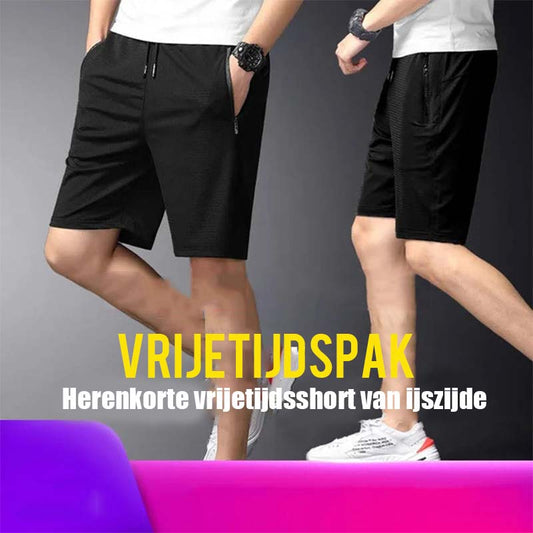 Herenkorte vrijetijdsshort van ijszijde