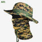 2-in-1 camouflage vissershoed en masker nek wrap