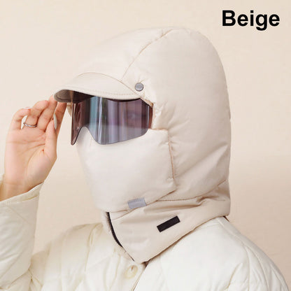 ❄️Winteraanbieding🍂-Winddichte, volledig bedekkende outdoorrijmasker met bril